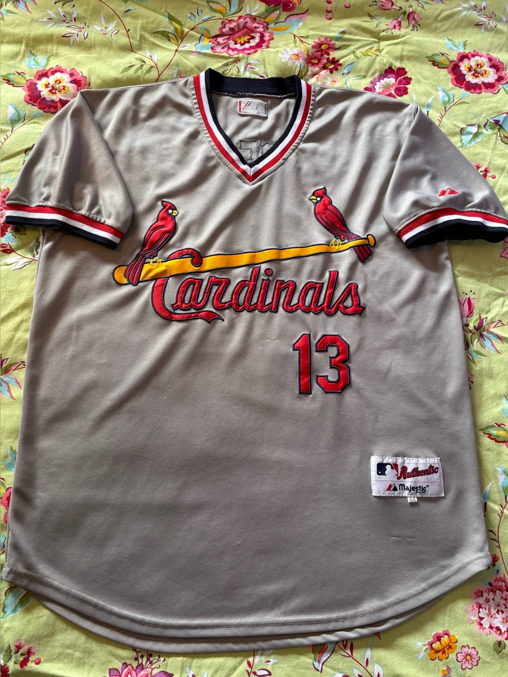 St Louis Cardinals x Majestic x Matt Carpenter #13 gray jersey XL 31x24 EUC